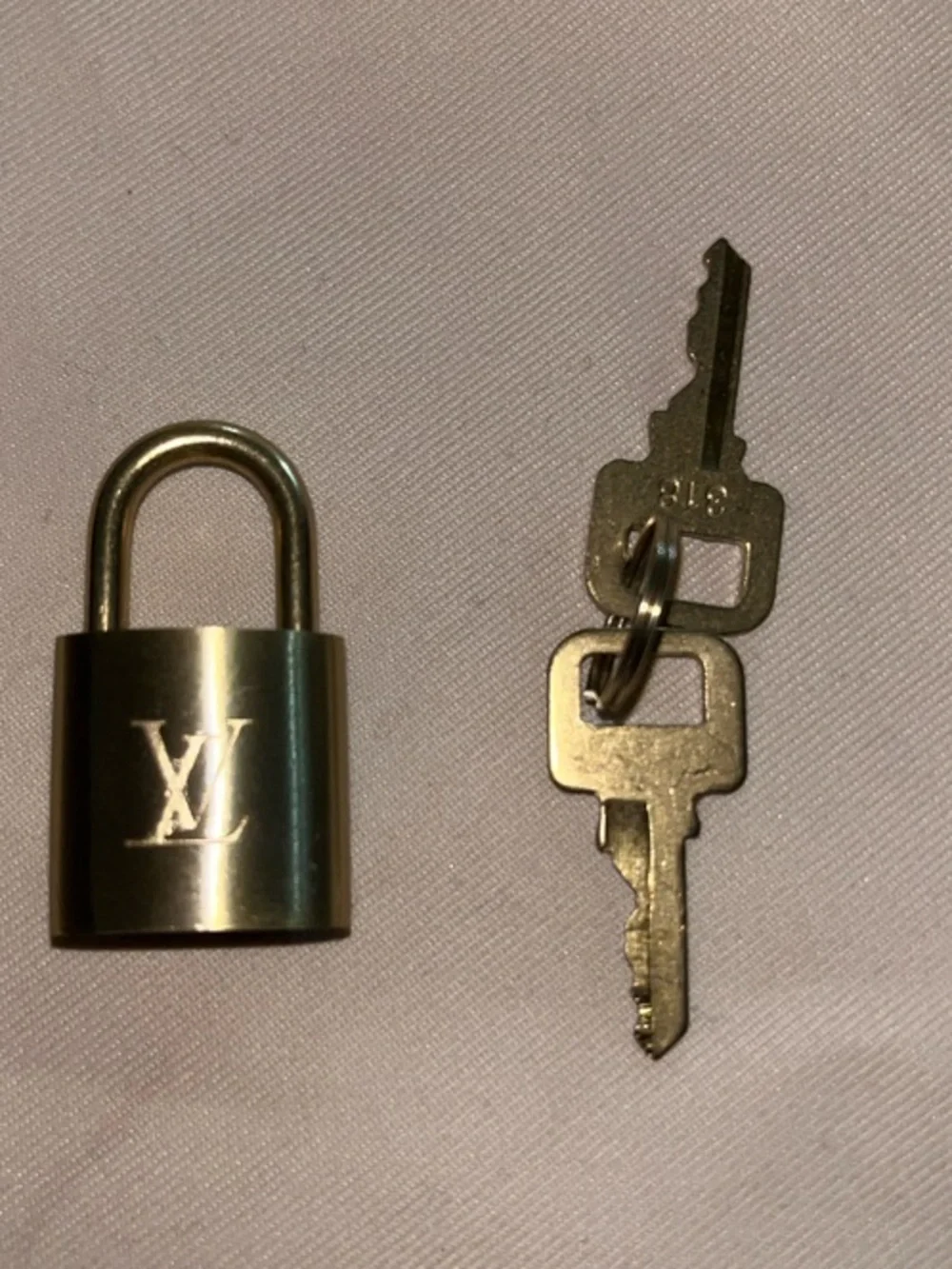 Louis Vuitton Silver Tone Padlock with Keys